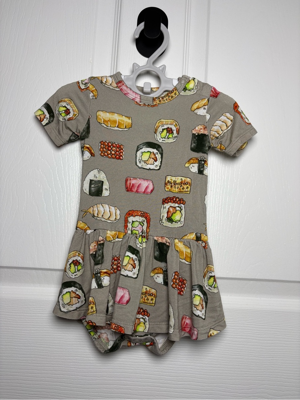 Posh Peanut Sushi Mushy Twirl Dress Bodysuit Bamboo 3-6M VGUC